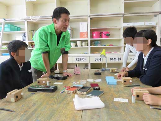 川北町立中島小学校の出前はんこ講座です。