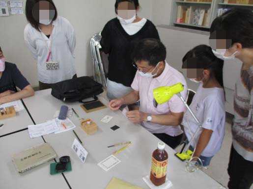 白山市立一木公民館の出前はんこ講座です。