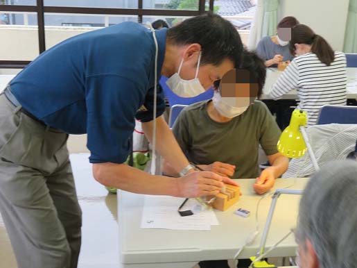 野々市市女性センターの出前はんこ講座です。